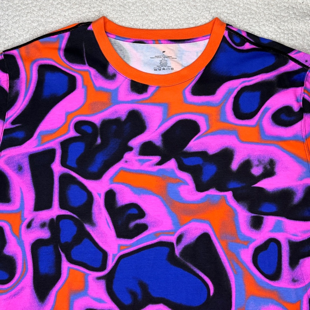 Fabletics Vibrant Abstract Psychedelic T-Shirt: S… - image 3